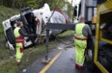 VU Gefahrgut LKW umgestuerzt A 4 Rich Koeln Hoehe AS Gummersbach P421